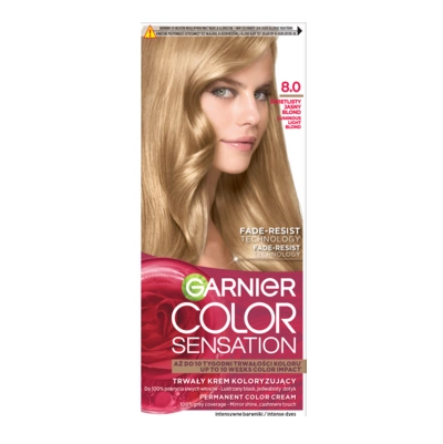 GARNIER Color Sensation krem do włosów 8.0 Świetlisty Jasny Blond