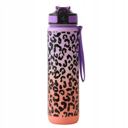 ECARLA Bidony bidon na wodę Panterka Ombre 1l Fiolet Pomarańcz BD43WZ2