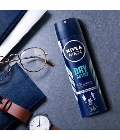 NIVEA Men dezodorant antyperspirant w sprayu 72h Dry Active 150ml