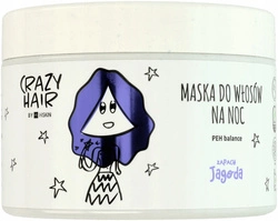 HISKIN Crazy Hair nocna maska do włosów regenerująca Jagoda 300ml