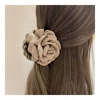 ECARLA klamra do włosów kwiat z tkaniny Brązowa SP288BR