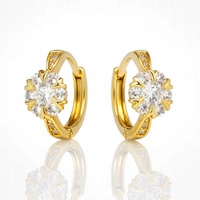 ECARLA kolczyki ze stali szlachetnej platerowanej 14k złotem KST3504