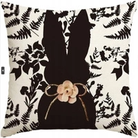 ECARLA Wielkanoc poszewka na poduszkę 45x45cm Króliczek Black White POD232