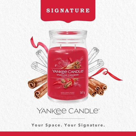YANKEE CANDLE Signature Duża świeca w słoiku SPARKLING CINNAMON 567g