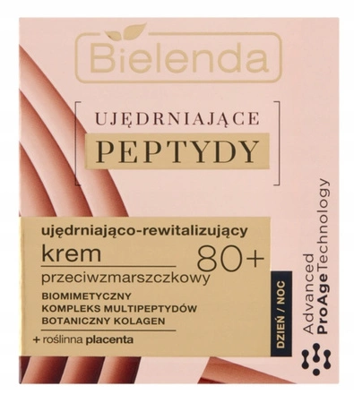 BIELENDA UJĘDRNIAJĄCE PEPTYDY KREM 80+ D/N 50ML./1