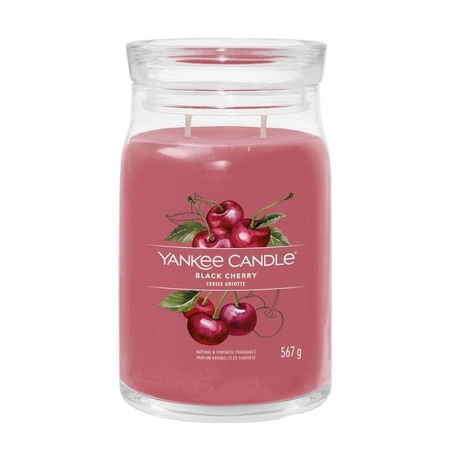 YANKEE CANDLE Signature Duża świeca w słoiku BLACK CHERRY 567g
