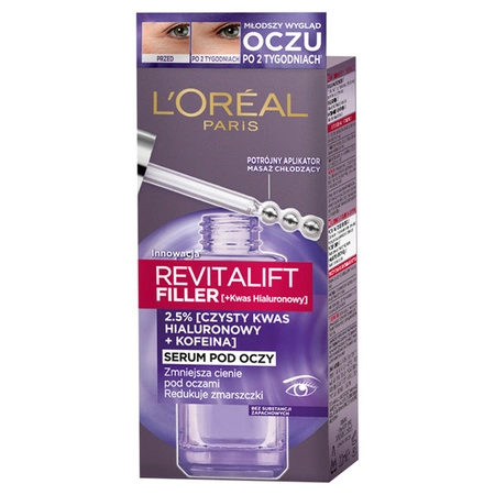 LOREAL Revitalift Filler serum pod oczy z kwasem hialuronowym 20ml