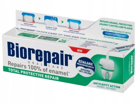 BIOREPAIR Pełna Ochrona pasta do zębów naprawa szkliwa, bez fluoru 75ml