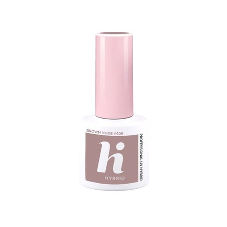 HI HYBRID Lakier hybrydowy 409 Brown Nude 5ml