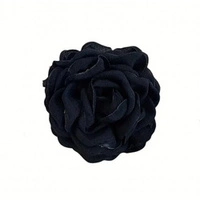ECARLA spinka-klamra do włosów Kwiat z tkaniny Czarna SP288CZ