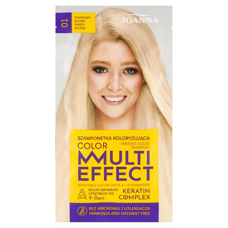 JOANNA Multi Effect szamponetka koloryzująca 01 Piaskowy Blond 35g