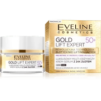 EVELINE Gold Lift Expert 50+ luksusowy multi-odżywczy krem-serum z 24K złotem 50ml