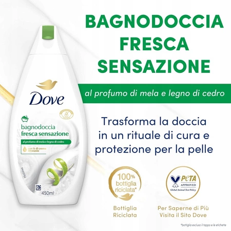 DOVE Bagnodoccia żel pod prysznic / płyn do kąpieli Fresca Sensazione 450ml