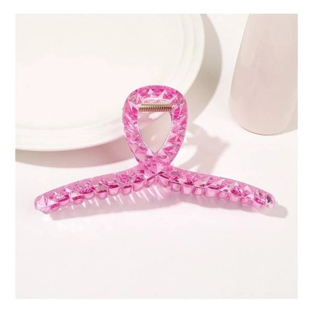 ECARLA spinka-klamra do włosów Różowa XL10,5cm SP186