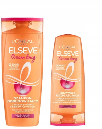 ELSEVE Dream Long szampon + odżywka do włosów DUOPACK 500ml + 250ml