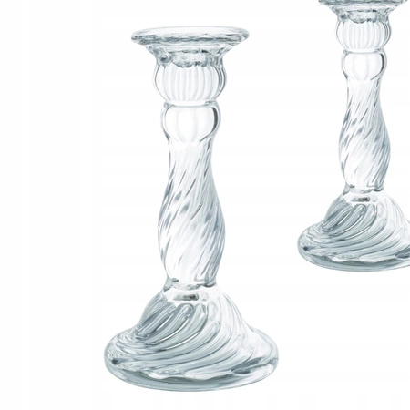 ECARLA świecznik dekoracyjny szklany Glamour 16cm SW16