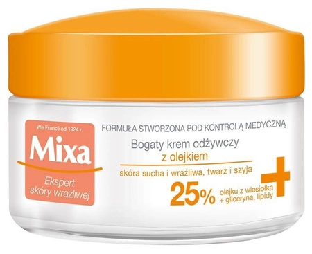 MIXA Bogaty krem odżywczy z olejkiem 25% 50ml