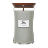 WOODWICK PlusWick duża świeca w słoiku LAVENDER & CEDAR 609,5g