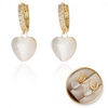 ECARLA kolczyki ze stali szlachetnej platerowanej 14k złotem SERCE KST3332