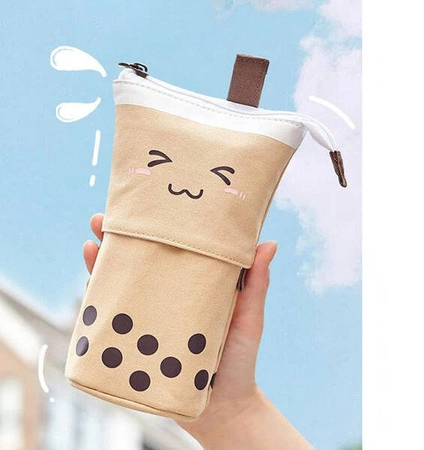 ECARLA piórnik wielofunkcyjny Kremowy Bubble tea PR08