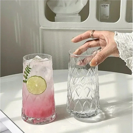 ECARLA zestaw szklanek ryflowanych wysokich 475ml SZK184ZESTAW3