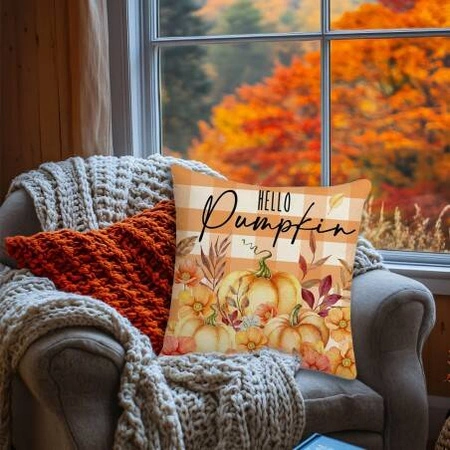 ECARLA Jesień poszewka na poduszkę 45x45cm Hello Pumpkin POD196