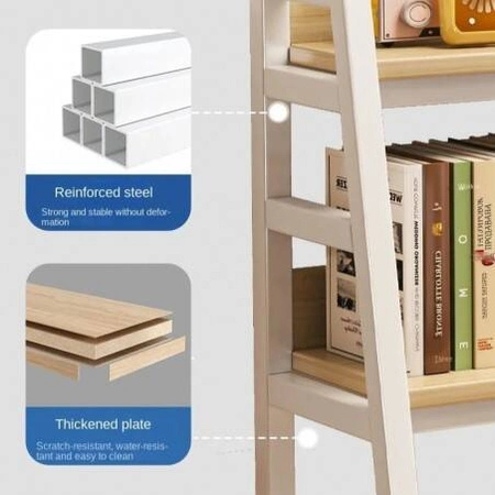 ECARLA regał 3-pozopmowy na książki i przybory biurowe Czarny SZ40CZ