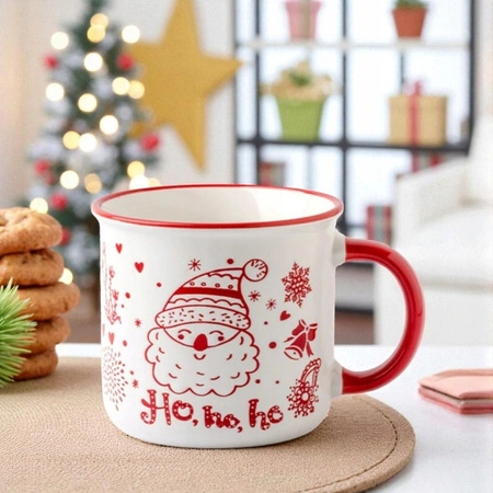 ECARLA kubek świąteczny z uchem MIKOŁAJ 350ml KB12