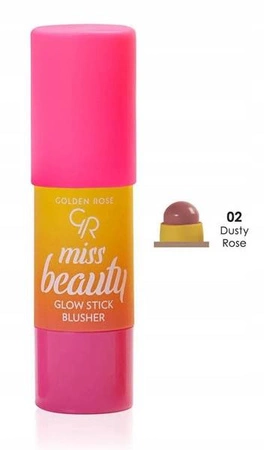 GOLDEN ROSE Miss Beauty Glow Stick róż w sztyfcie 02 Dusty rose 6g 
