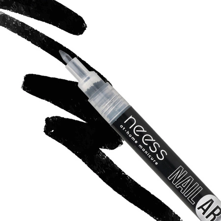 NESS Nail Art Pen pisak do zdobienia paznokci Czarny 2451 3,8ml