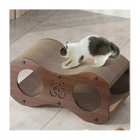 ECARLA drapak dla kota legowisko drewniano jutowe 47x22x23cm KOT24
