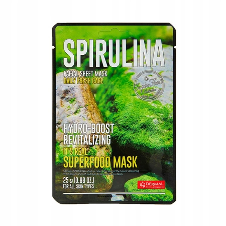 DERMAL Its Real Superfood Mask maska do twarzy Spirulina 25ml