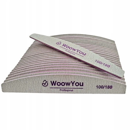 WOOW YOU pilnik do paznokci 100/180 Łódka 25szt