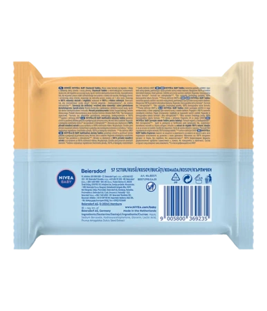 NIVEA Baby Nowa Formuła chusteczki odświeżające nawilżane Toddies Wipes 57szt