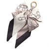 ECARLA brelok do kluczy lub torebki Elegancka kokarda Beż BRL373