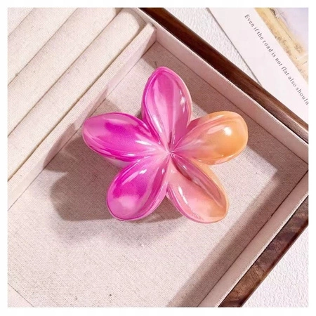 ECARLA spinka-klamra do włosów Kwiat Ombre Róż pomarańcz SP381