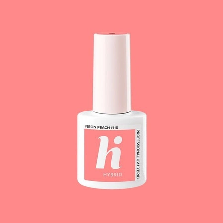 HI HYBRID Lakier hybrydowy POP 116 Neon Peach 5ml