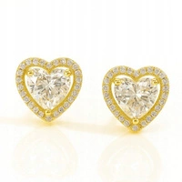 ECARLA kolczyki ze stali szlachetnej platerowanej 14k złotem KST3483