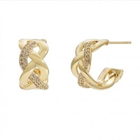 ECARLA kolczyki ze stali szlachetnej platerowanej 14k złotemWARKOCZ KST3327