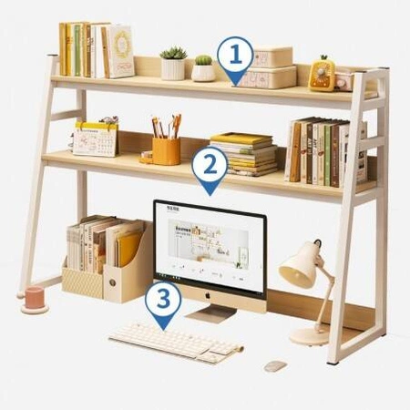 ECARLA regał 3-pozopmowy na książki i przybory biurowe Biały SZ40B