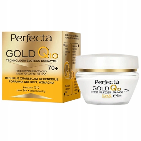 DAX Perfecta Gold Q10 krem przeciwzmarszczkowy na dzień i noc 70+ 50ml