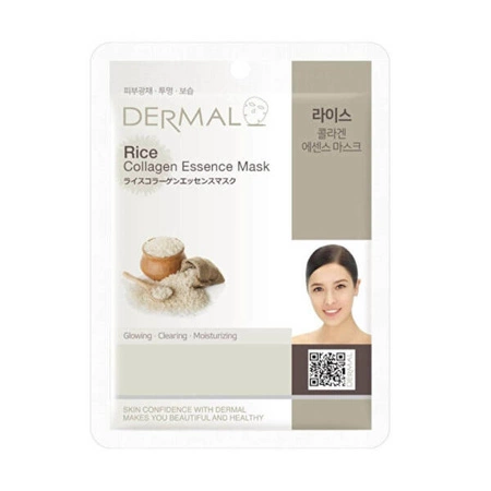 DERMAL Collagen Essence Mask maska do twarzy w płacie Rice 23g 