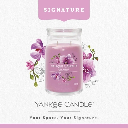 YANKEE CANDLE Signature Duża świeca w słoiku WILD ORCHID 567g