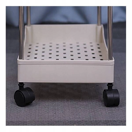 ECARLA regał czteropoziomowy na kółkach Biały SZ34B