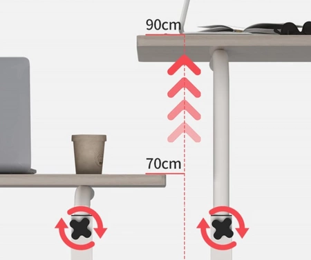 ECARLA mobilne biurko stolik pod laptop tablet Biały STL03WZ2