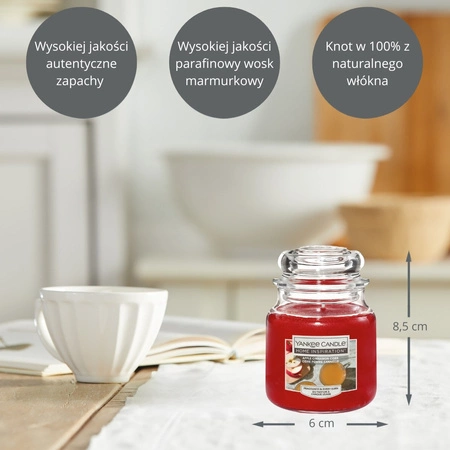 YANKEE CANDLE Home Inspiration Mała świeca w słoiku APPLE CINNAMON CIDER 104g
