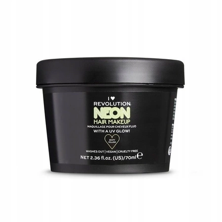 MAKEUP REVOLUTION Neon Yellow Hair Make Up pasta koloryzująca do włosów 70ml