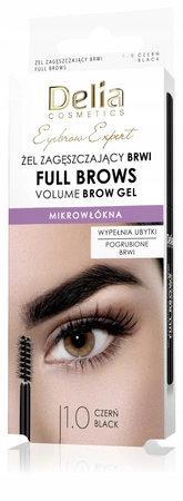 DELIA Eyebrow Expert Full Brows żel zagęszczający brwi 1.0 Czarny 7ml