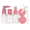 ECARLA zestaw podróżnych pojemniczków i akcesoriów 7szt Różowy KS122R 