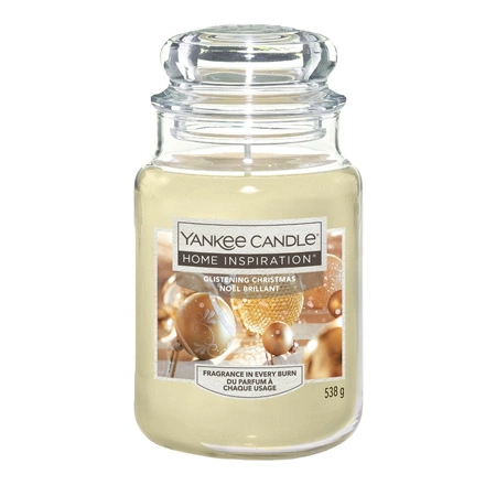YANKEE CANDLE Home Inspiration Duża świeca w słoiku GLISTENING CHRISTMAS 538g